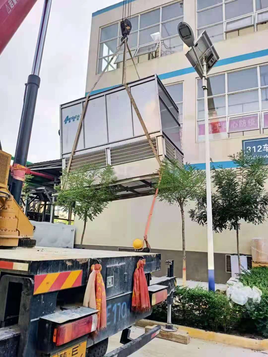 橫流式冷卻塔施工現場